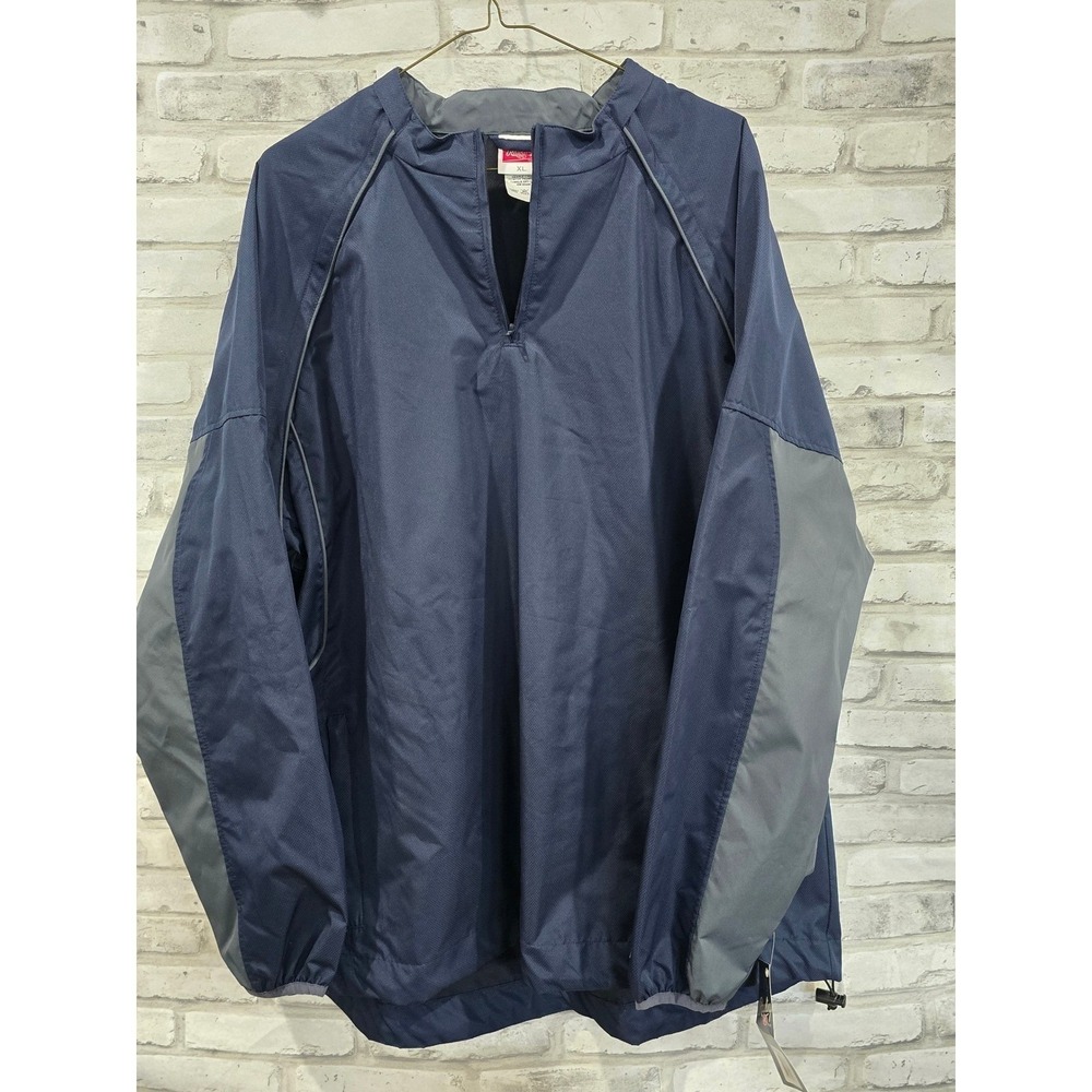 Men XL Rawlings Switcheroo Zip-Off Sleeve Jacket‎ 1/4 Zip Blue Lightweight New